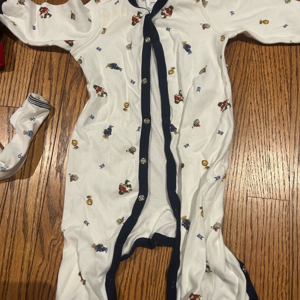 Kids One Piece with Navy Trim